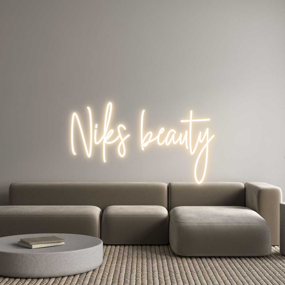 Prilagođeni neonski natpis: Niks beauty