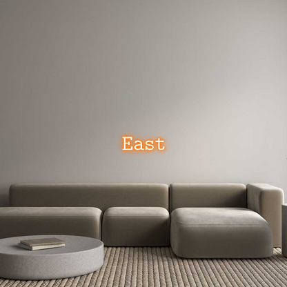 Custom Neon Sign: East