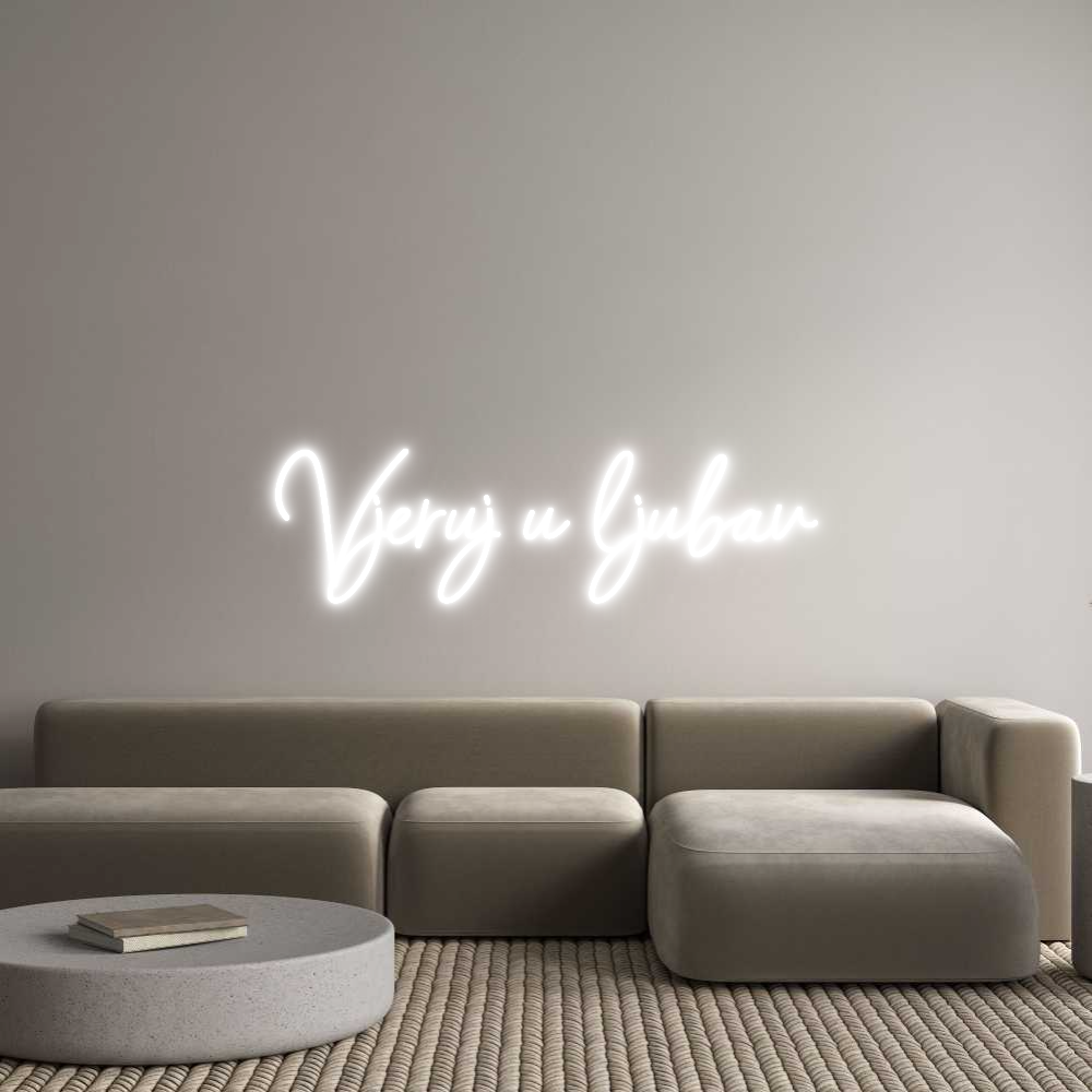 Prilagođeni neonski natpis: Vjeruj u ljubav