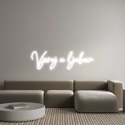 Prilagođeni neonski natpis: Vjeruj u ljub...