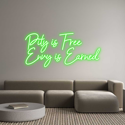 Mukautettu led neon: Pity is Free...