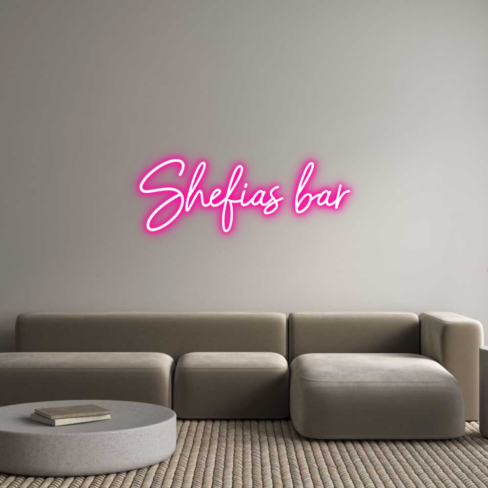 Letreiro de néon personalizado: Shefias bar 