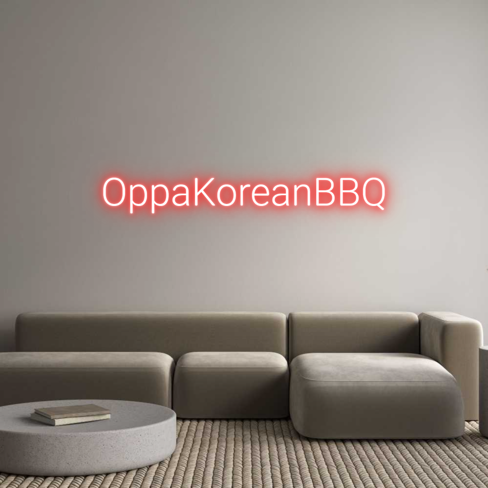 Mukautettu led neon: OppaKoreanBBQ