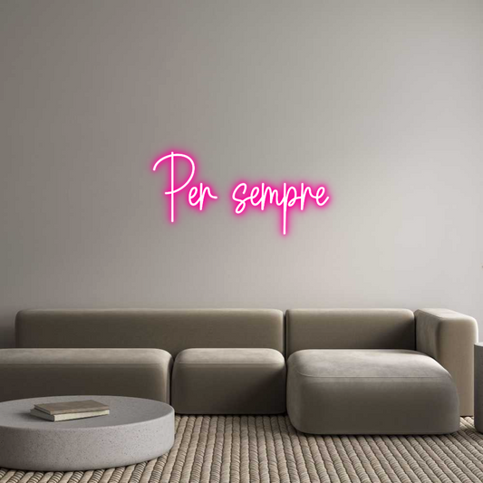 Prilagođeni neonski natpis: Per semper 