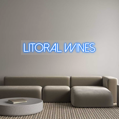 Custom Neon Sign: LITORAL WINES