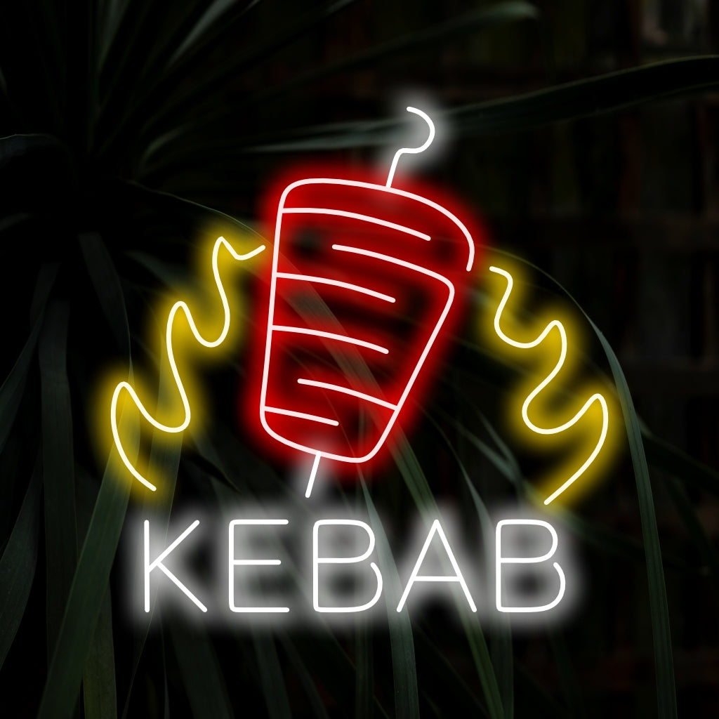 Eloisa ja katseenvangitsija LED-valokyltti, jossa on hauska kebab-design, joka sopii erinomaisesti ainutlaatuiseen seinätaideeseen tai mukautettuun valokoristeeseen.