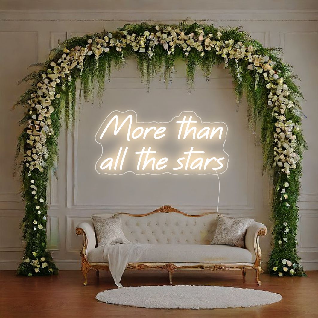 Enemmän kuin All The Stars LED-valokyltti - Art Neon