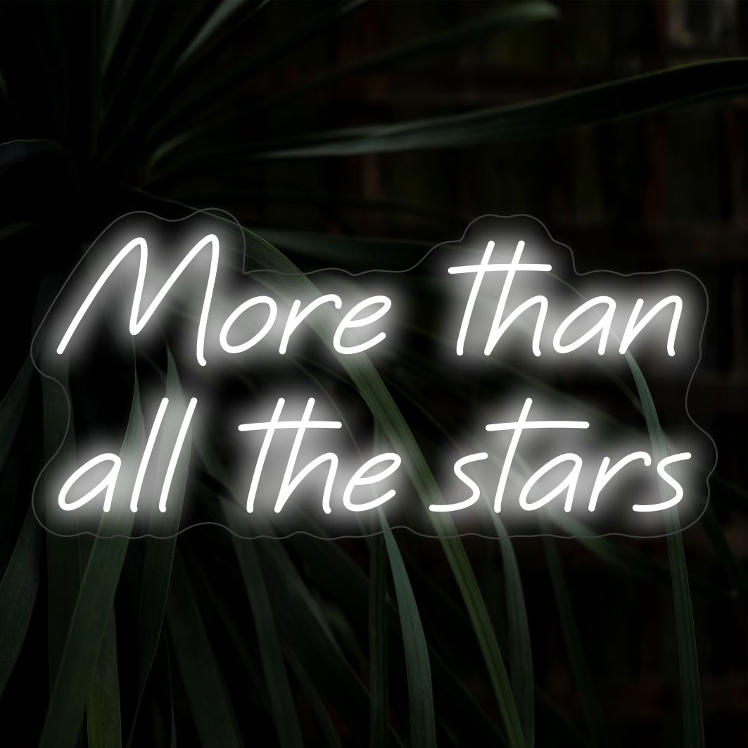 Enemmän kuin All The Stars LED-valokyltti - Art Neon