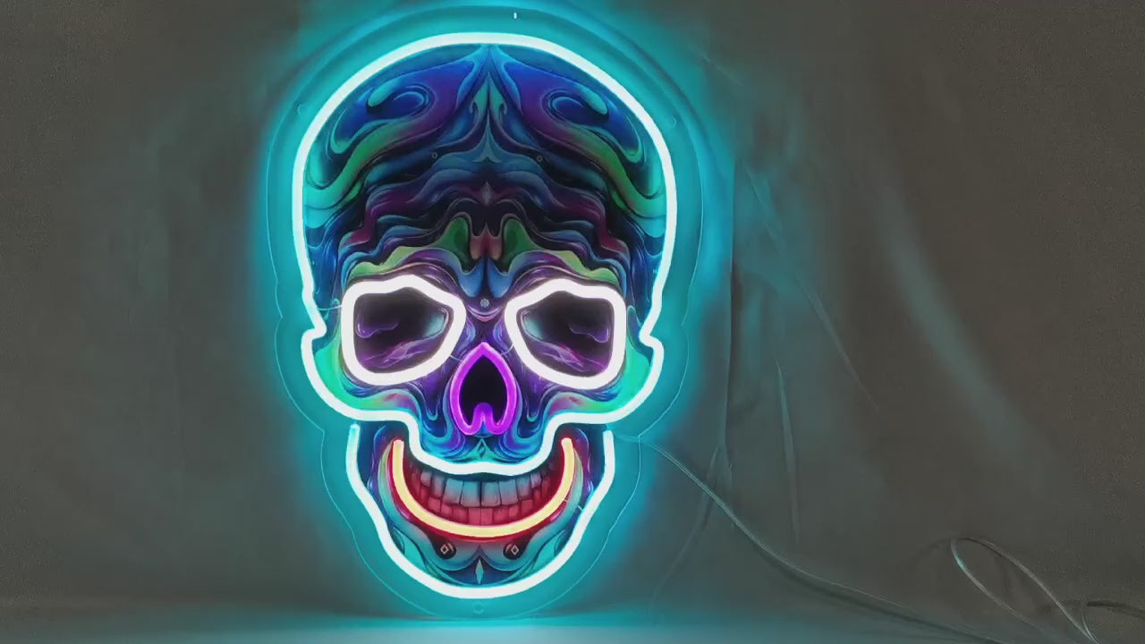 Skull-2 Uv Print Led Valokyltti