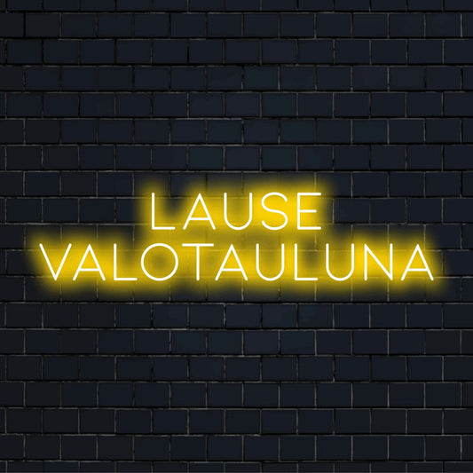 LED-valokyltti tekstillä "Lause valotauluna"