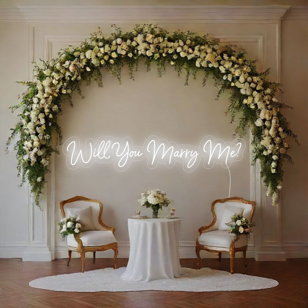 Will You Marry Me LED Neonskylt - The Art Neon